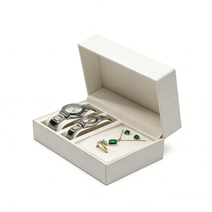 Wholesale Set PU Leather Watch Jewelry Box Velvet <strong>Paper</strong> Storage <strong>Bracelet</strong> Necklace Ring Accessories Gift Packaging - Product Image 5