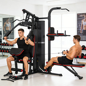 Attrezzatura All-in-One per Bodybuilding, Macchina Multifunzione a Tre Stazioni con Selezione del Carico a Perno - Product Image 3