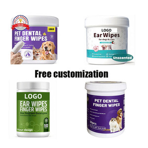 Lenços de Dedo para Limpeza de Orelha de Cães e Gatos com Logotipo Personalizado e Textura Perolada Sem Perfume - Product Image 4