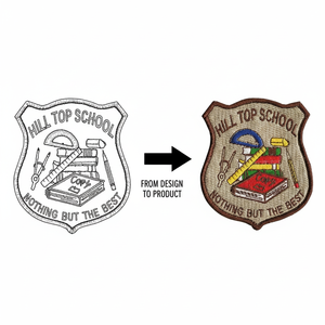 Patchs thermocollants en feutre OEM en gros avec broderie personnalisée et <span class=keywords><strong>strass</strong></span> pour vêtements scolaires - Product Image 2