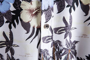 Camicia a fiori hawaiani in tessuto di poliestere camicia da uomo a maniche corte ampia da spiaggia nuova all'ingrosso - Product Image 4
