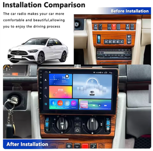 กรอบจอติดรถยนต์ Android ขนาด 9 นิ้ว สำหรับ Mercedes-Benz W124 E-Class ปี 1986-1995 สีไม้ พร้อมสายเคเบิล Canbus ชุดอุปกรณ์ครบชุด - Product Image 3