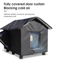 Hoogwaardige weerbestendige kattenhuis voor binnen- en buitenkatten, opvouwbaar, warm, beschutting voor zwerfkatten, dierenhuisje