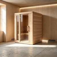 Cabine de sauna en bois monobloc, prête à l'emploi, pour la maison, dimensions, couleur et matériaux personnalisables, pour bien-être et spa
