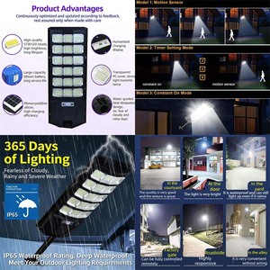 Nuova Lampada Solare Stradale Tutto-in-Uno Impermeabile con Sensore di Movimento, Illuminazione Integrata per Cortili e Strade - Product Image 3