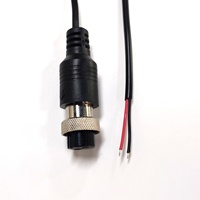Connecteur femelle GX16 à 2 broches pour câble d'alimentation CC 20 AWG à extrémité dénudée, rallonge électrique pour moteur pas à pas