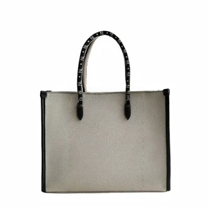 Hot Selling Custom Logo <b>Large</b> Size Printed Eco Recycled Plain Organic Cotton <b>Canvas</b> Luxury Tote <b>Bag</b> for Women With Logo - Product Image 1