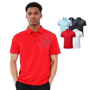 Polo de bureau pour hommes haut de gamme respirant motif en relief personnalisé polo d'entreprise durable à séchage rapide - Product Image 4