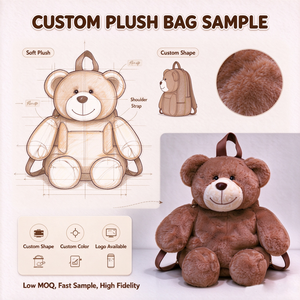 Crea il Tuo Peluche Personalizzato OEM ODM, Produttore <span class=keywords><strong>di</strong></span> Animali <span class=keywords><strong>di</strong></span> Peluche su Misura, Trasforma <span class=keywords><strong>Disegni</strong></span> in Peluche, Zaino in Peluche, Basso MOQ - Product Image 1