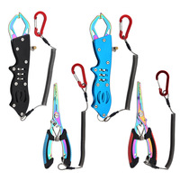 Pince à poisson multifonctionnelle en acier inoxydable et coupe-ligne de pêche, ensemble d'équipement de pêche robuste pour l'extérieur, modèle 008