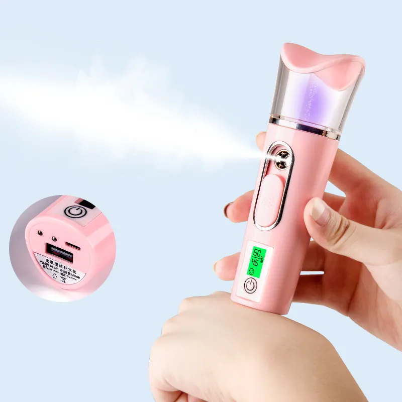 Mini analyseur de peau portable à usage domestique, étiquette privée, nano pulvérisateur de brume pour le visage, vapeur facial, portable