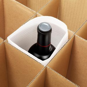 Nhà máy tùy chỉnh có thể tái chế vận chuyển sóng giấy 6/12 chai các tông Hộp rượu với ngăn - Product Image 6