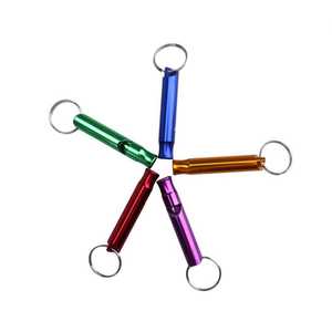 Porte-clés sifflet en alliage d'aluminium, multicolore, durable, équipement de survie et de sécurité en plein air - Product Image 2