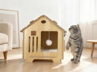 Pet Bus Arbre à chat de luxe moderne en tissu, multi-niveaux, avec maisonnette pour jouer, dormir et gratter, Pet Bus