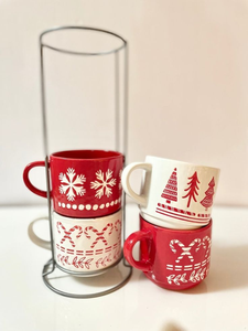 Mug de Noël en porcelaine avec design de dessin animé personnalisé, OEM, empilable, compatible lave-vaisselle et micro-ondes, réutilisable, certifié BSCI, cadeau d'entreprise - Product Image 5