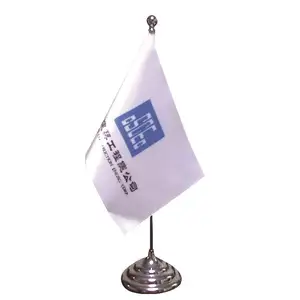 Cheap Promotional Table Flag Table Top Flags Miniature Desktop Flagpole For Decoration