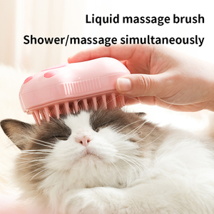 Masajeador para Perros y Gatos, Hecho de Plástico Resistente, 3 en 1, Cepillo Eléctrico para Mascotas, Peine para Eliminar el Pelo con Vapor - Product Image 1