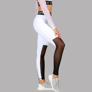 Mallas deportivas para mujer, pantalones de Yoga para correr, cintura elástica, malla - Product Image 4