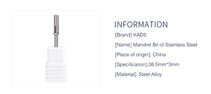 หัวเจียรเล็บขนาดเล็ก 38.5x3 มม. ทำจากสแตนเลส สำหรับเครื่องตะไบเล็บไฟฟ้า - Product Image 3