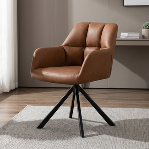 Modern Fabric Dining <b>Chair</b> with <b>Swivel</b> Auto Return Eco-Friendly Design Metal Legs for Home Furniture Home <b>Office</b> & Hotel Use - Product Image 3