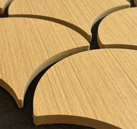 Panneaux acoustiques souples en feutre polyester à grain de bois MDF, épaisseur 18 mm, NRC élevé 0,95, absorption acoustique, bois naturel, salon, chambre à coucher