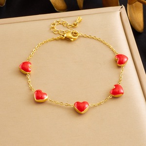 Heart Shaped Gold Plated Stainless Steel Jewelry <b>Set</b> For Women Gift Occasion - Product Image 3