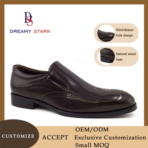 Chaussures Oxford italiennes faites à la main pour hommes, de luxe, vintage, confortables, respirantes, en cuir véritable, pour mariage, automne - Product Image 6