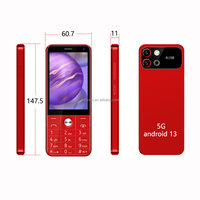 Personalizable 3,5 pulgadas Mini pantalla táctil Android 5G teléfono móvil desbloqueado 2025 nuevo celular LTE Octa Core compatible con francés español