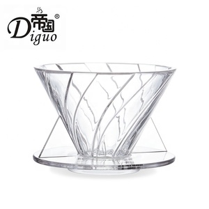 Diguo 1-<span class=keywords><strong>2</strong></span> ly cấp thực phẩm PC màu trắng rõ ràng cà phê nhỏ giọt cốc lọc cà phê - Product Image 1