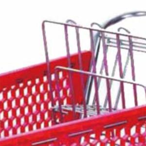 सुपरमार्केट 100 एल। किराने की दुकान की खरीदारी के लिए 4 पहियों के साथ प्लास्टिक रोलिंग शॉपिंग कार्ट को धक्का - Product Image 4