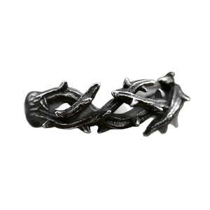 yunnique Men's Retro Tree Branch <b>Ring</b> Stainless Steel Olive Branch Design Gift Jewelry - Product Image 5