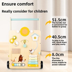 รถหัดเดินเด็ก ของเล่นไม้มอนเตสซอรี่ ของเล่นเสริมพัฒนาการเด็กเล็ก ได้รับการรับรองมาตรฐาน CE ลดราคาพิเศษ - Product Image 2