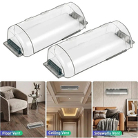 Déflecteur d'air et de ventilation au sol, adapté aux aérateurs de plafond latéraux, taille réglable de 9 à 15,5 pouces, dirige avec précision le flux d'air