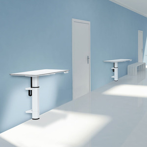 Escritorio ajustable ZGO para ahorrar espacio, 1 pata, mesa <span class=keywords><strong>de</strong></span> ordenador montada en la pared, esquina para escritorio <span class=keywords><strong>de</strong></span> <span class=keywords><strong>oficina</strong></span> en casa, <span class=keywords><strong>muebles</strong></span> <span class=keywords><strong>de</strong></span> <span class=keywords><strong>oficina</strong></span> <span class=keywords><strong>de</strong></span> Metal modernos - Product Image 5