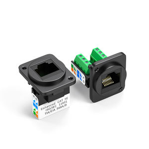 ANSHI D-Type UTP <span class=keywords><strong>RJ45</strong></span> Cat5 Montage sur panneau Prise Keystone Femelle CAT5E & CAT6 Connecteur Télécommunications Télécommunications Keyston Jack - Product Image 4