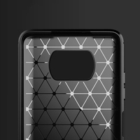 Pour Xiaomi Poco X3 NFC Étui en TPU à texture brossée en fibre de carbone