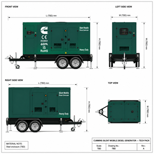 Generador Diésel Cummins Perkins Wechai Yuchai Deutz Sdec Súper Silencioso Abierto de 30kw 50kw 100kw 200kw 400kw 500kw 800kw - Product Image 2