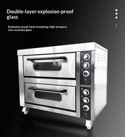 Four à vapeur en acier inoxydable, équipement de boulangerie électrique pour la cuisson de pain moelleux, baguettes et pâtisseries, avec contrôle de l'humidité