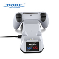 DOBE FOMIS ELECTRONICS Station de charge double pour manettes avec éclairage RGB coloré pour manettes PS5 DualSense Edge