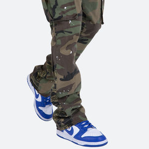 Pantalones de camuflaje para hombre al por mayor pantalones de chándal de camuflaje Amy Green Flare personalizados para hombre - Product Image 5