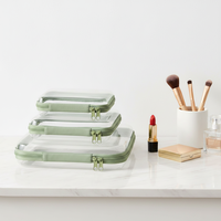 Trousses de toilette transparentes à fermeture éclair, Étuis rigides à fermeture éclair pour couches, Sacs de toilette, Ensembles de trousses à cosmétiques, Bacs de rangement pour jouets