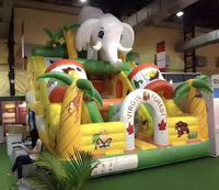 Glissière gonflable de monde de jungle de glissière gonflable de videur de grand éléphant certifié par CE à vendre