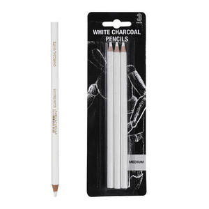 Juego de 3 lápices de tiza blanca con brillo para dibujo, bocetos, sombreado y mezcla de colores - Product Image 1