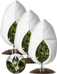 Tire de la cuerda de bloqueo Estilo de deducción Aislamiento térmico Planta Frost <span class=keywords><strong>Manta</strong></span> Anticongelante Bolsas de cubierta para la protección del Árbol de Invierno - Product Image 2