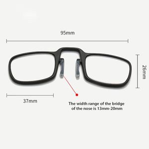 Lunettes de lecture unisexe ultra-minces portables avec mini-clip nasal et étui – Vente en gros - Product Image 4
