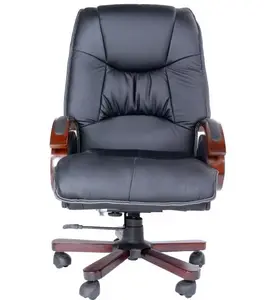 Silla de oficina moderna cómoda con base de rueda de cuero para masaje boss