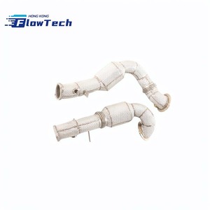 Downpipe FlowTech de haute qualité en acier inoxydable SS304 avec bouclier thermique pour BMW 730i 740i F01 F02 N54 3.0T – Échappement performance à fixation directe - Product Image 1