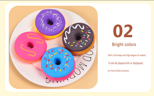 Juguete antiestrés elástico en forma de donut, juguete blandito de subida lenta para aliviar el estrés para adultos, juguete portátil para apretar en el escritorio para viajes - Product Image 4
