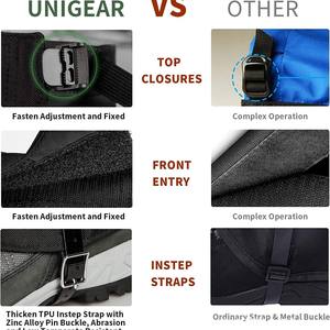 Guêtres de randonnée Woqi imperméables, protections pour bottes, taille unisexe M L XL, pour le ski, l'escalade, la chasse et les activités de plein air - Product Image 5