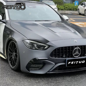 Заводская распродажа, автомобильный Широкий обвес для Mercedes Benz C Class W206, обновленный широкий 1:1 C63 AMG комплекты переднего заднего бампера - Product Image 4